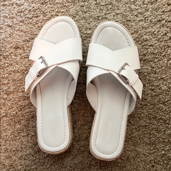Lane Bryant White Sandals - Picture 1 of 6